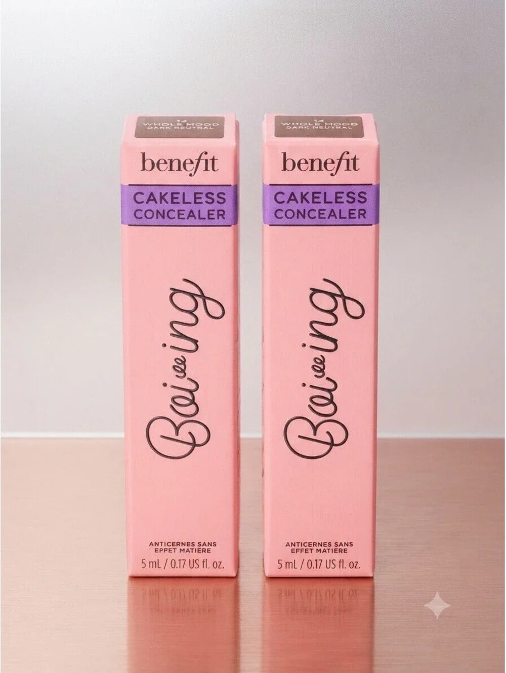 Benefit Cosmetics Boi-ing Cakeless Liquid Concealer (14 Whole Mood) Set of 2